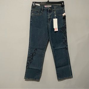 COS Bootcut Jeans W/ Embroidered Flowers